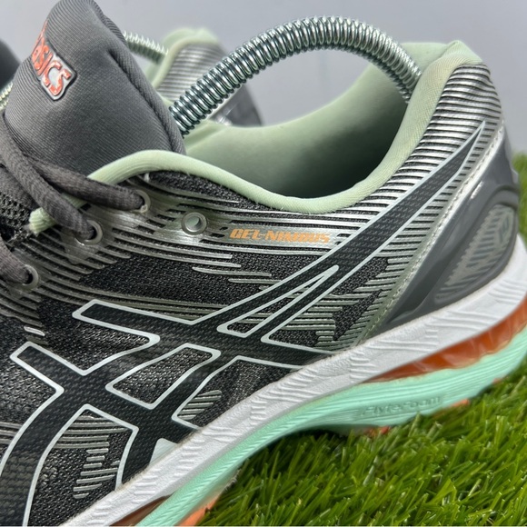 Asics Gel Nimbus Womens Size 9.5 Running Shoes Carbon White Coral - Picture 4 of 10